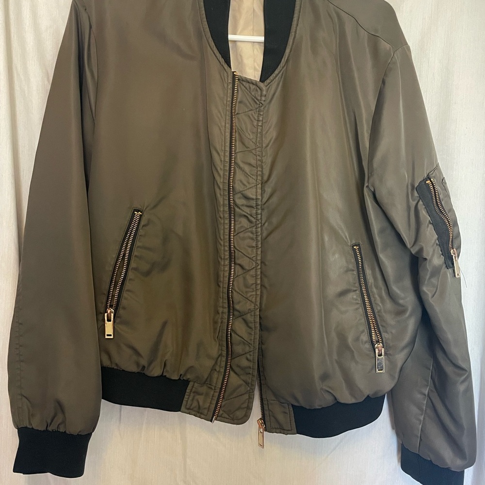 Olive Green Bomber Jacket